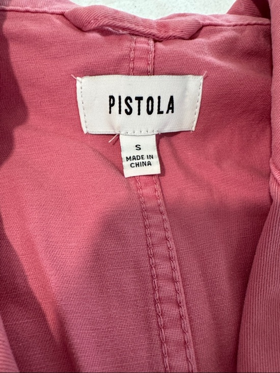 Pistola Rose Pink Short-Sleeve Button Jumpsuit - Picture 2 of 2